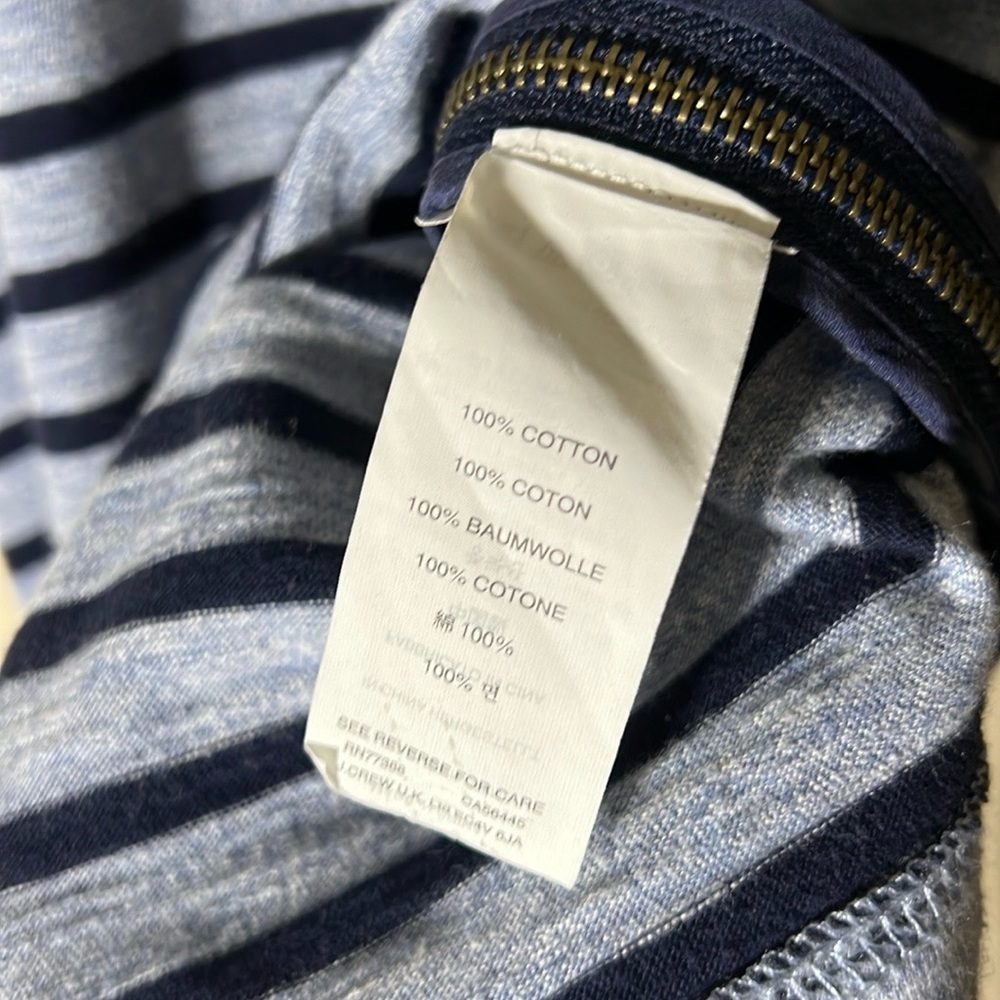 J. Crew Blue/ Navy Side Zipper T Shirt Dress Size Small - Picture 4 of 6